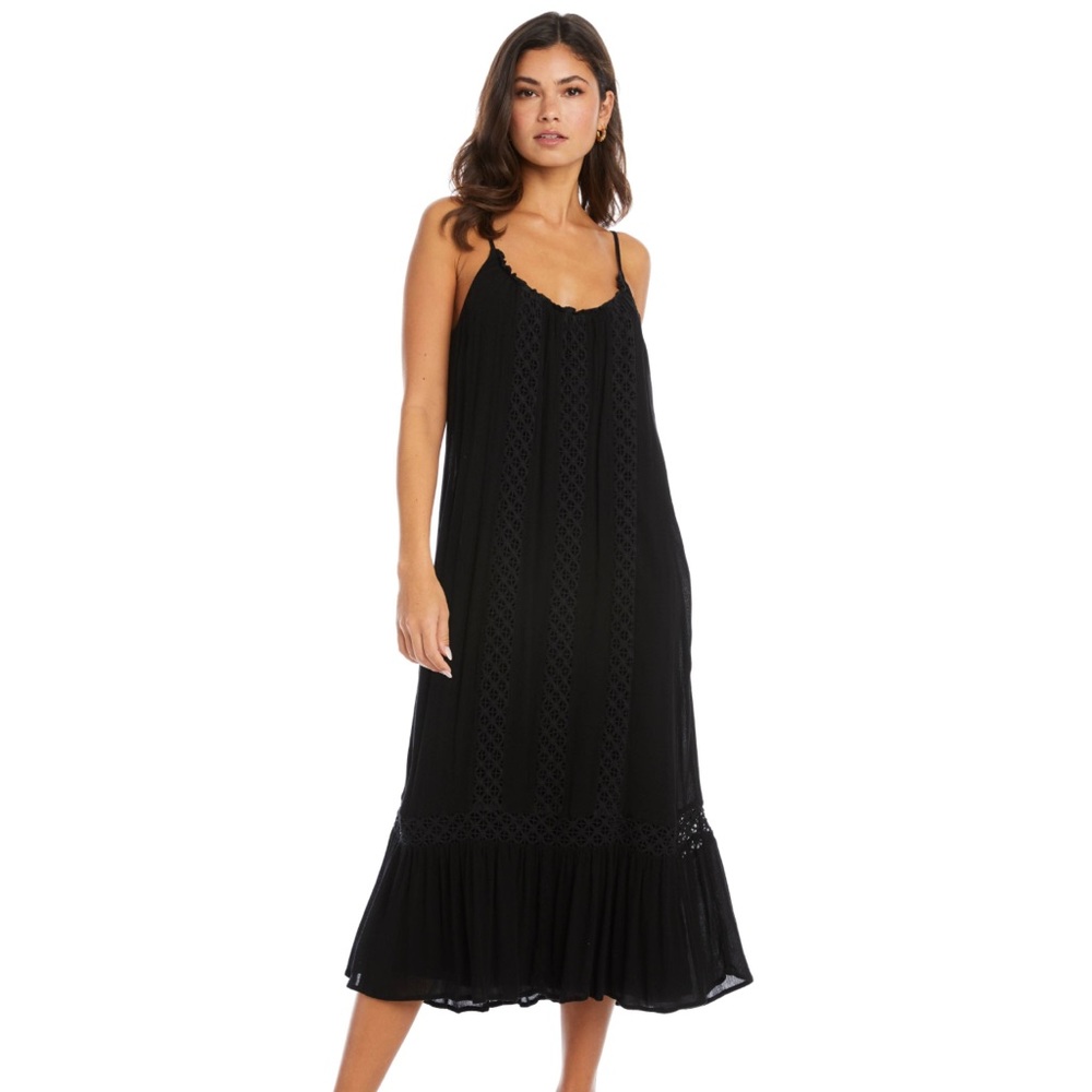 NWT Karen Kane lace trim midi dress